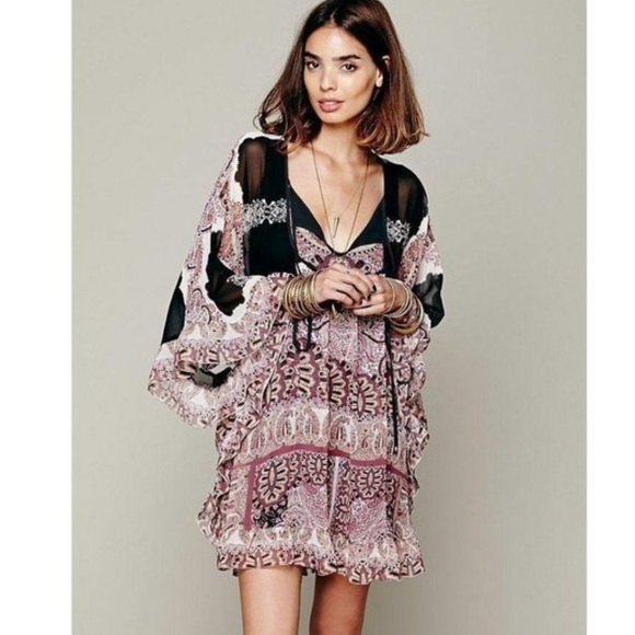 Free People Marla's Dream Boho Tunic Mini Dress M - Picture 4 of 12
